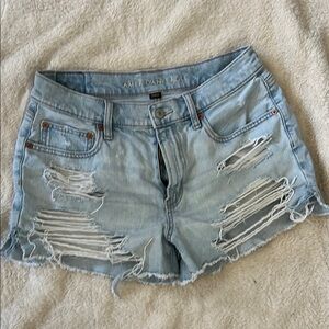 American Eagle Outfitters Blue Jean Shorts Distressed Style